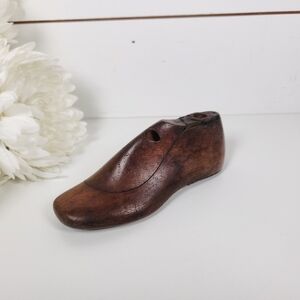Antique Child Size Wooden Cobbler Shoe Form- Wood Shoe Last- Primitive Farmhouse